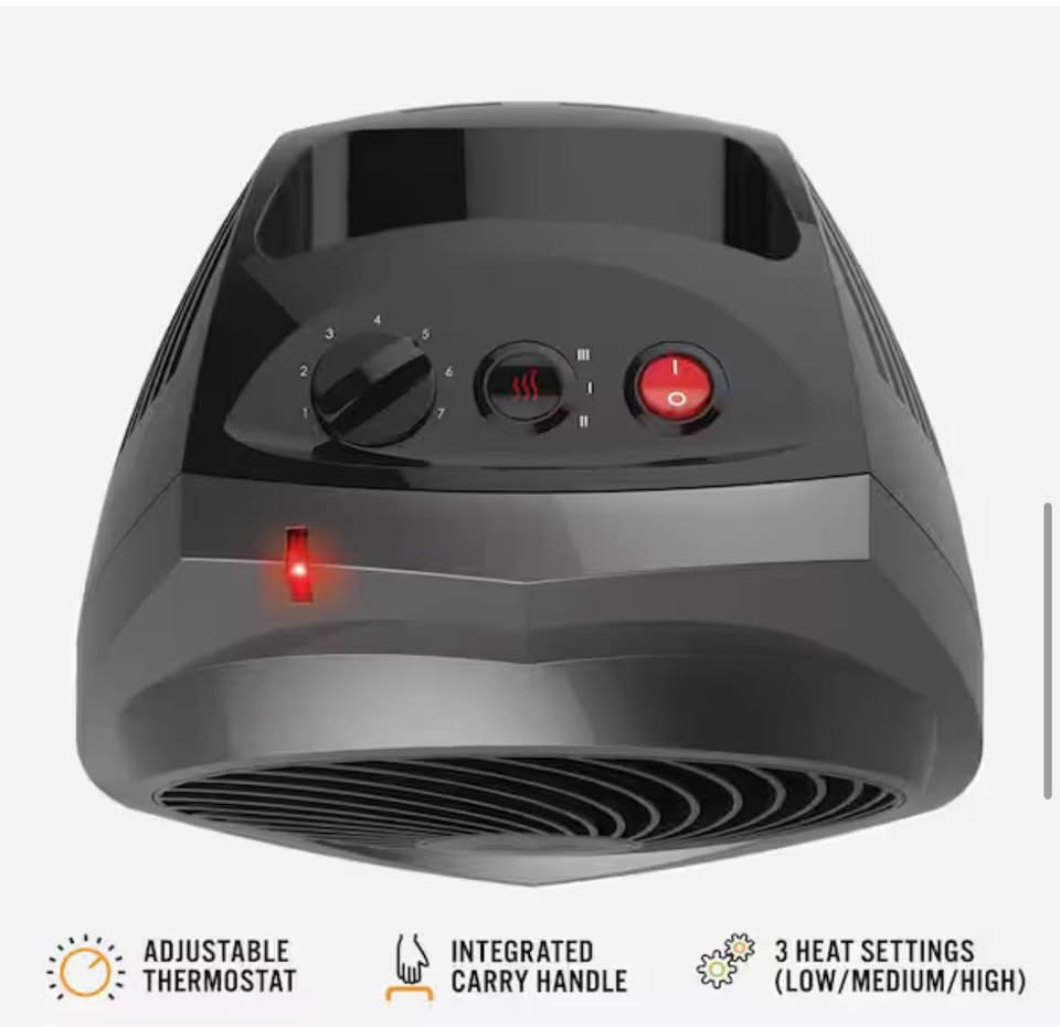 Vornado VH200 1500W Portable Whole Room Space Heater – Charcoal