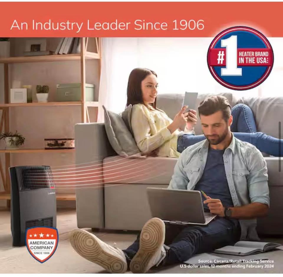 Lasko 1500W 20” Ceramic Console Heater with Remote