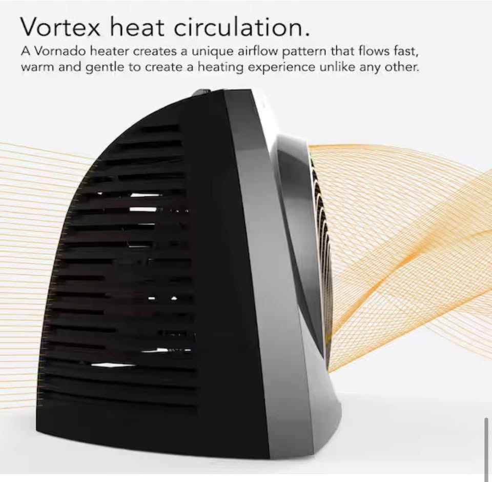 Vornado VH200 1500W Portable Whole Room Space Heater – Charcoal