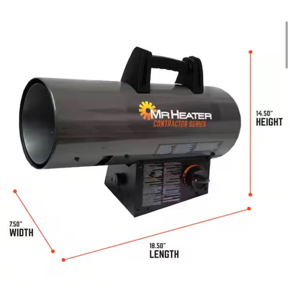 Mr. Heater 60,000 BTU Propane Forced Air Heater with Hose & Regulator