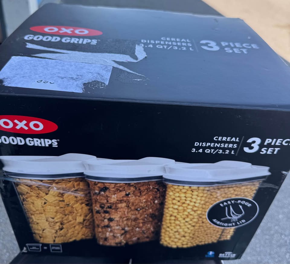 OXO Good Grips 3.4qt POP Cereal Dispenser – Airtight Lid, 3-Pack