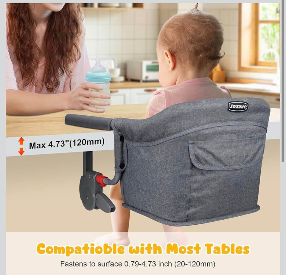 Premium Hook-On High Chair – Quick Install, Portable Baby Feeding Chair with Storage Bag