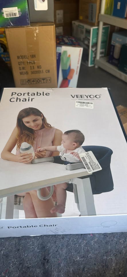 Premium Hook-On High Chair – Quick Install, Portable Baby Feeding Chair with Storage Bag