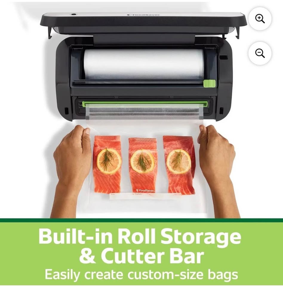 FoodSaver Preserve Vacuum Sealer, 14-Piece Starter Kit, Vacuum Seal Roll & Bags