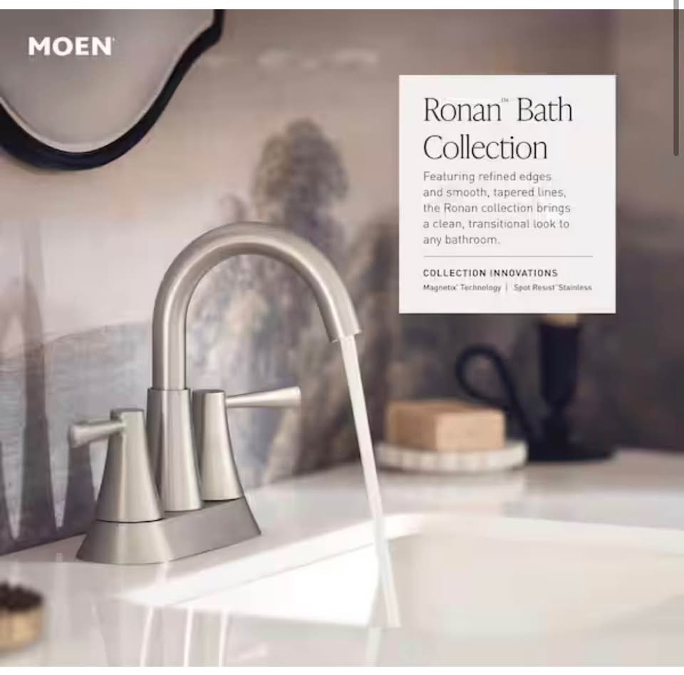 Moen Ronan 4 in. 2-Handle Bathroom Faucet Brushed Nickel