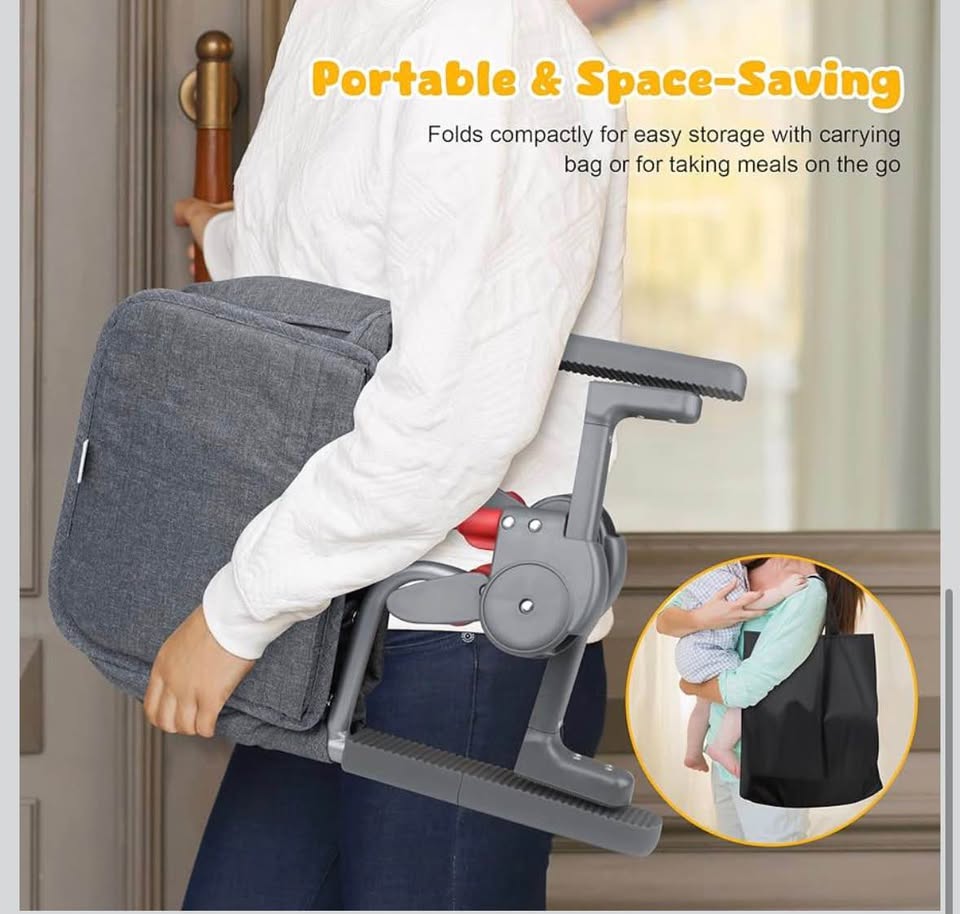 Premium Hook-On High Chair – Quick Install, Portable Baby Feeding Chair with Storage Bag