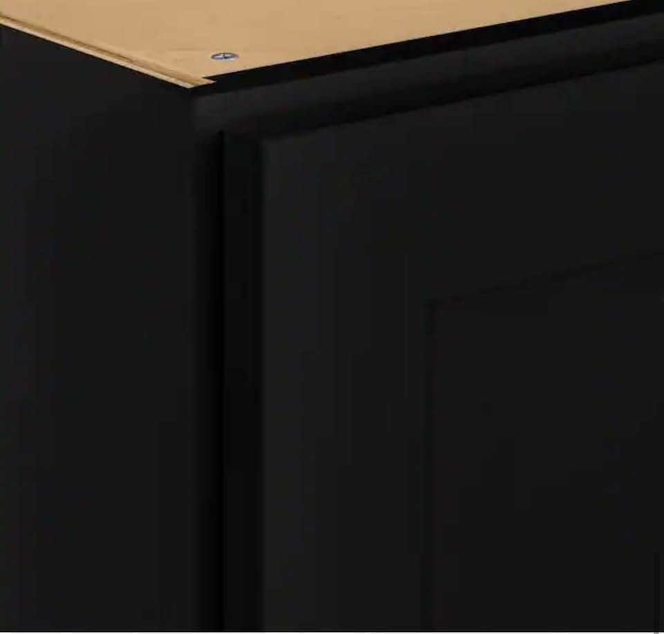Hampton Bay Avondale 21” Shaker Wall Kitchen Cabinet – Raven Black