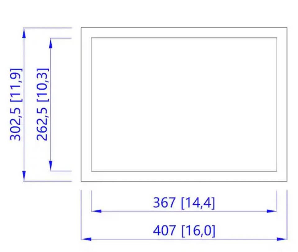 AKDY 16”x12” Matte Black Stainless Steel Shower Wall Niche (18-Gauge)
