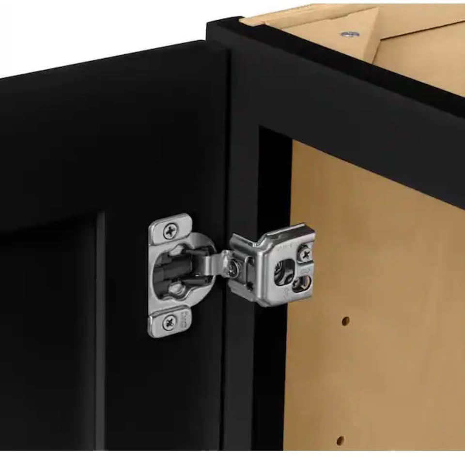 Hampton Bay Avondale 21” Shaker Wall Kitchen Cabinet – Raven Black