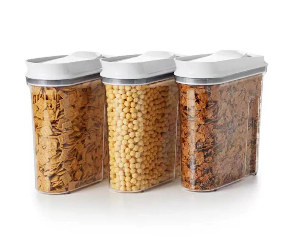 OXO Good Grips 3.4qt POP Cereal Dispenser – Airtight Lid, 3-Pack