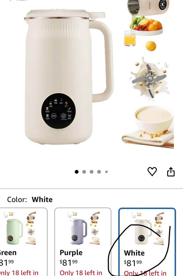Aenaeder White Multi-Function Soy Milk Maker