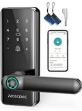 Smart Lock , Proscenic Keyless Entry Door Lock with Handle , Fingerprint Locks Support WiFi & Bluetooth