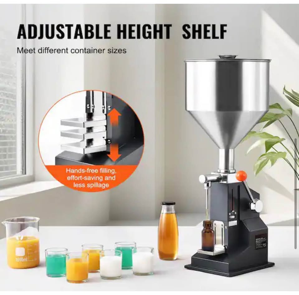SKYSHALO Manual Liquid & Paste Filling Machine 5–50 ml Bottle Filler