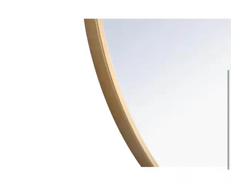 Brass 32 in. W x 32 in. H Round Vanity Mirror