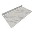4 ft Calcutta Blanc Countertop, Satin Finish