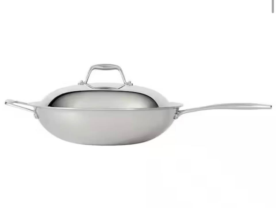 Tramontina 12” Tri-Ply Stainless Steel Induction Wok