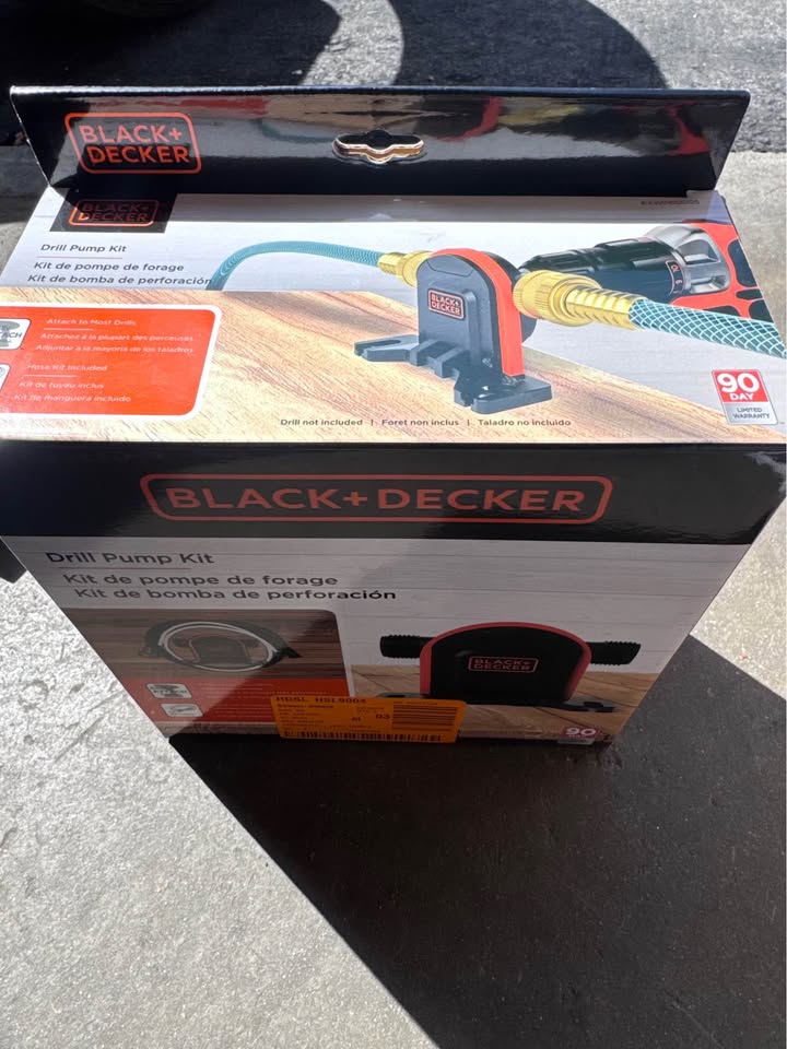 BLACK+DECKER Drill Pump Kit with Intake and Discharge Hose