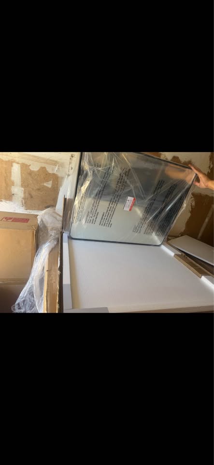 KeonJinn 24”x30” Black Framed Bathroom Mirror, Tilt/Pivot Vanity Mirror