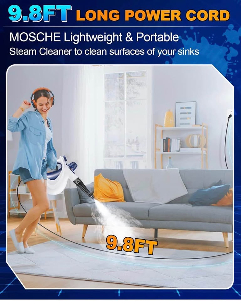 Handheld Steam Cleaner with 11 Accessories for Home & Multi-Surface Cleaning