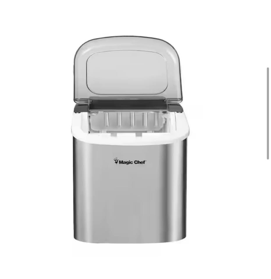 27 lbs. Bullet Ice Countertop Ice Maker in Stainless Steel