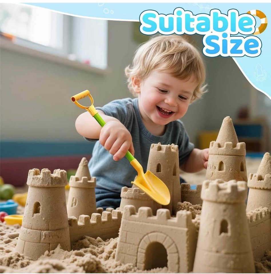 Beach Sand & Water Toy Set with Trolley, Shovel, Bucket & Molds