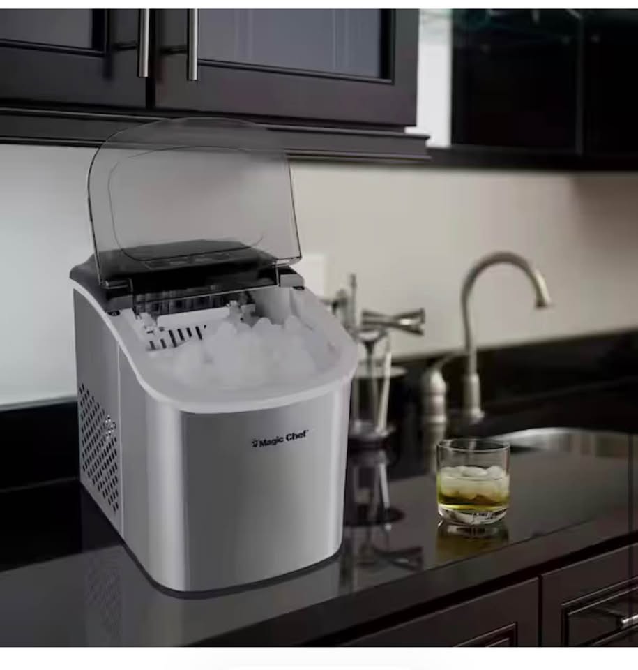 27 lbs. Bullet Ice Countertop Ice Maker in Stainless Steel