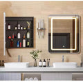 HOMEIBRO 24”x30” Silver LED Medicine Cabinet Mirror, Recessed/Surface Mount