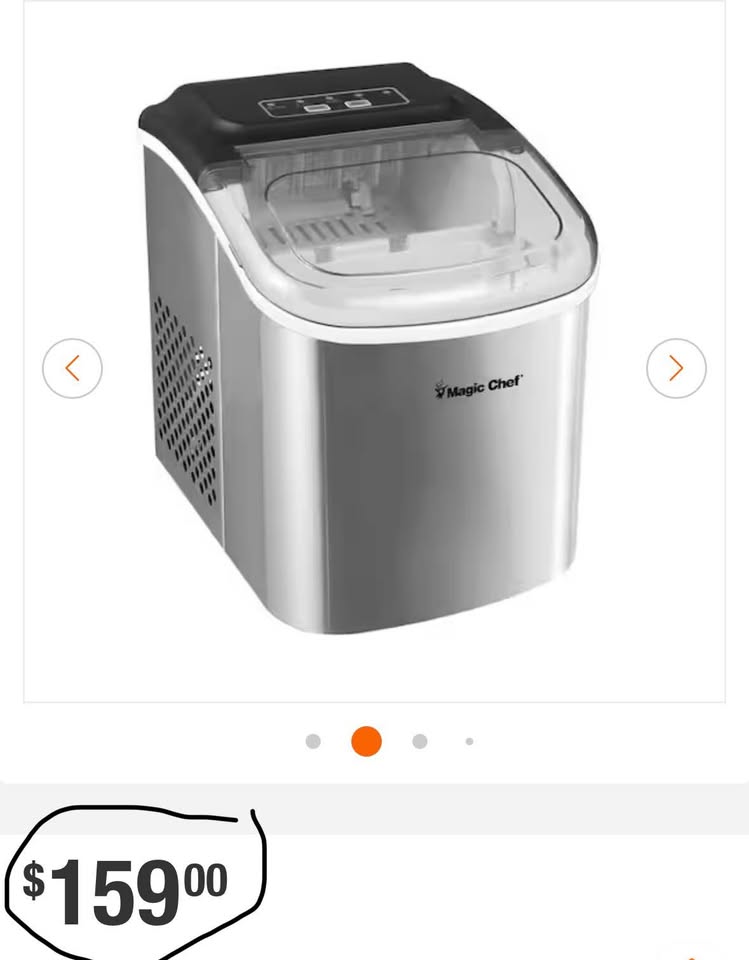 27 lbs. Bullet Ice Countertop Ice Maker in Stainless Steel