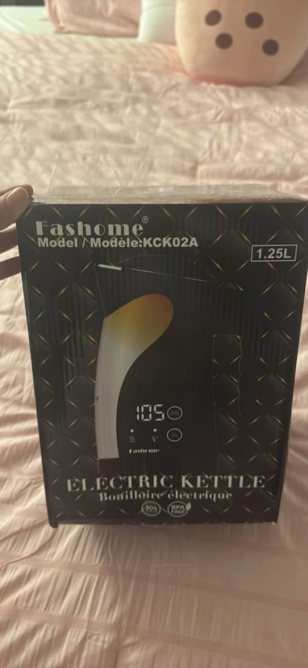 Electric Kettle 1.25L, Temperature Control, Stainless Steel, Auto Shut-Off, 1200W