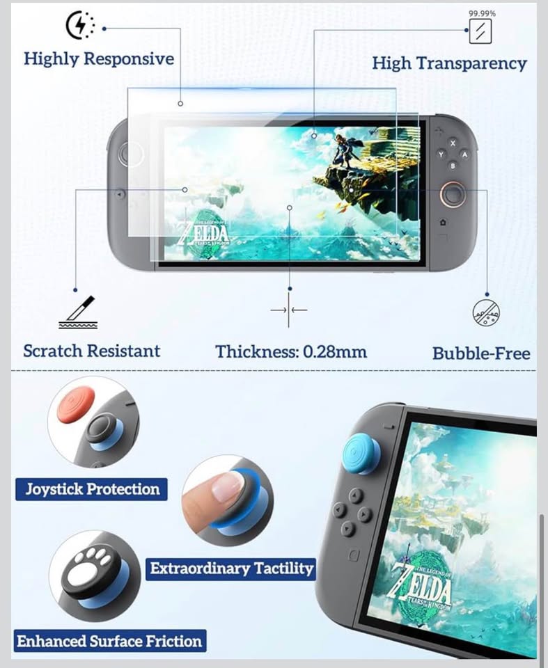 TanReginal Hard Carrying Case for Nintendo Switch 2 – All-in-One Portable Protective Case (Red-Blue)