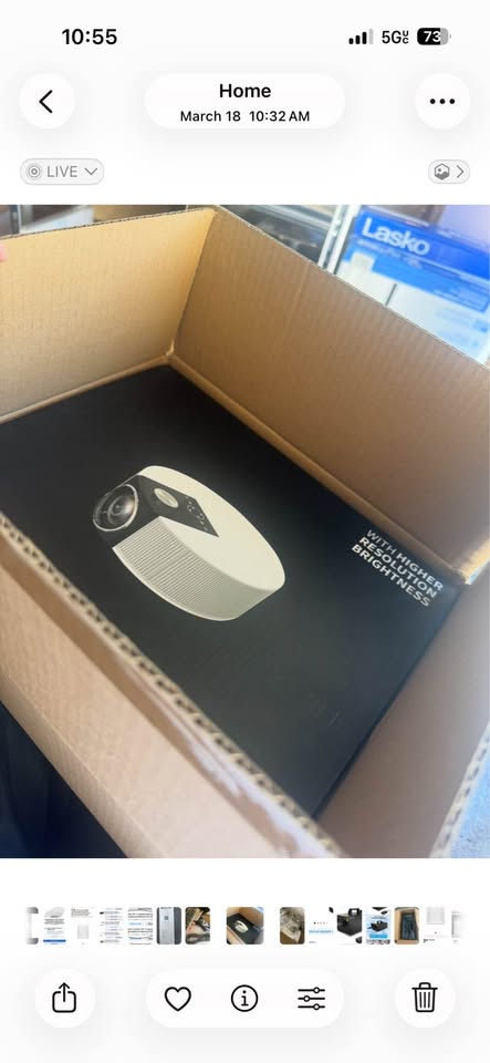 Sainyer Mini Smart Projector for Home & Outdoor Use