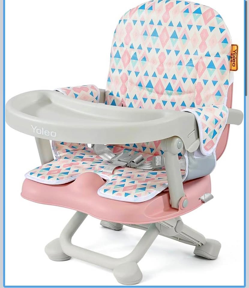 YOLEO Foldable Baby Booster Seat for Dining Table with Removable Tray