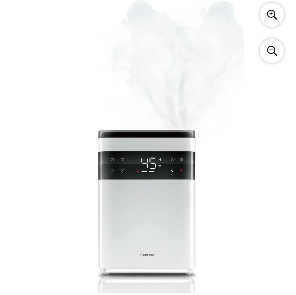 Homedics Premium Warm & Cool Mist Ultrasonic Topfill Humidifier, 58 Hour Runtime