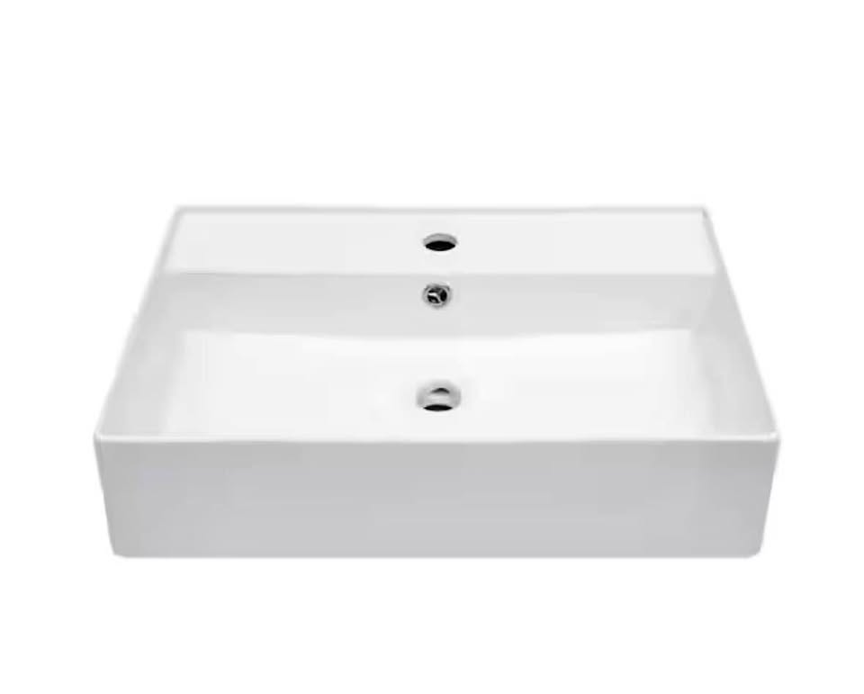 LORDEAR 24” Porcelain Vessel Sink White