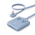Anker 67W Nano 6-in-1 Travel Power Strip, 2 AC + 4 USB, 5ft Cord