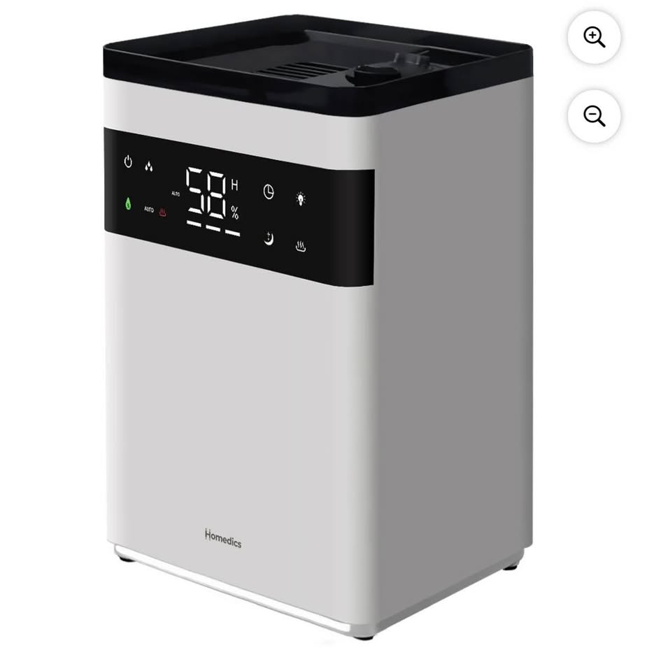 Homedics Premium Warm & Cool Mist Ultrasonic Topfill Humidifier, 58 Hour Runtime