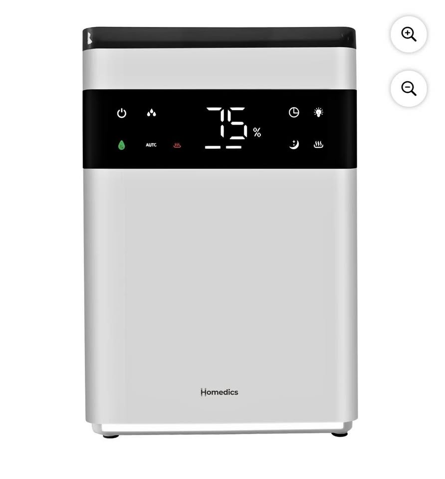Homedics Premium Warm & Cool Mist Ultrasonic Topfill Humidifier, 58 Hour Runtime