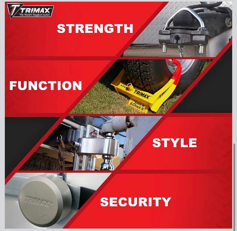 Trimax THC250 Universal Hollow & Solid Core Anti-Rattle Clamp for 2.5" Hitch