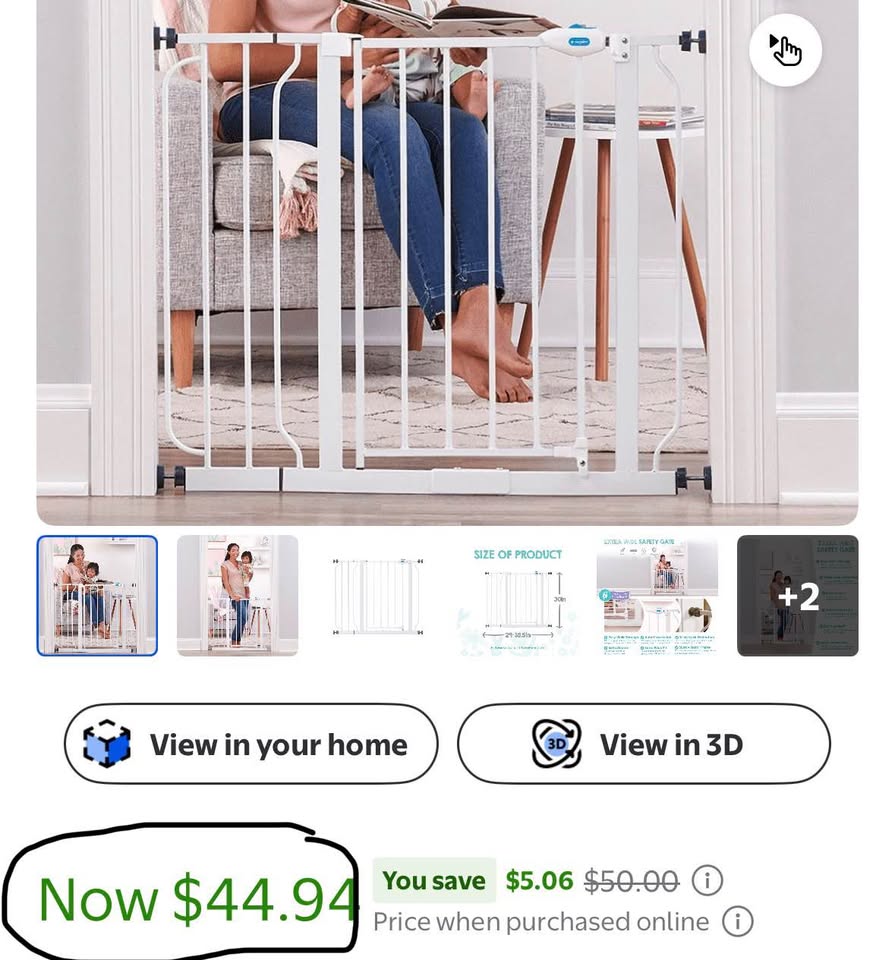 Regalo Extra Wide Walk-Through Baby Gate with Door