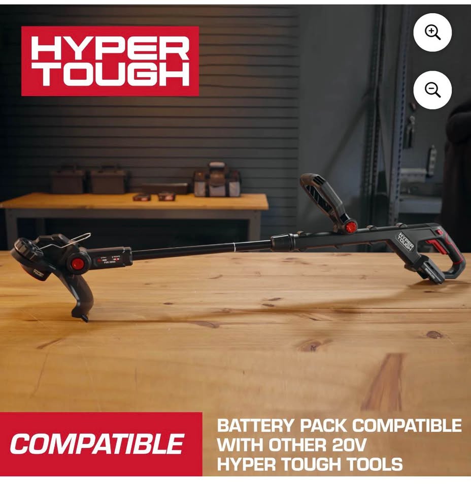 Hyper Tough 20V Cordless String Trimmer 12” (Battery Included)