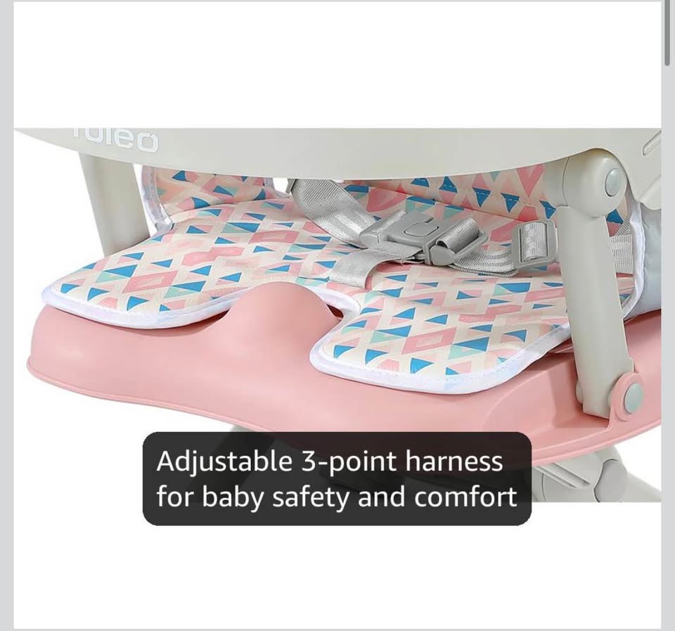 YOLEO Foldable Baby Booster Seat for Dining Table with Removable Tray
