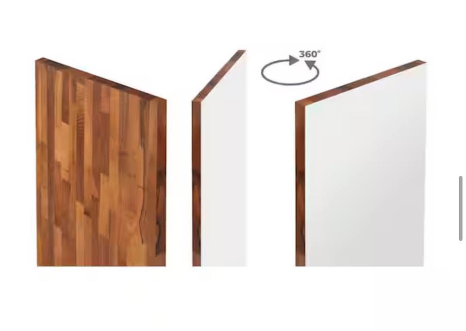 5 ft Walnut Engineered Butcher Block Desktop, 30 in D, Standard Edge