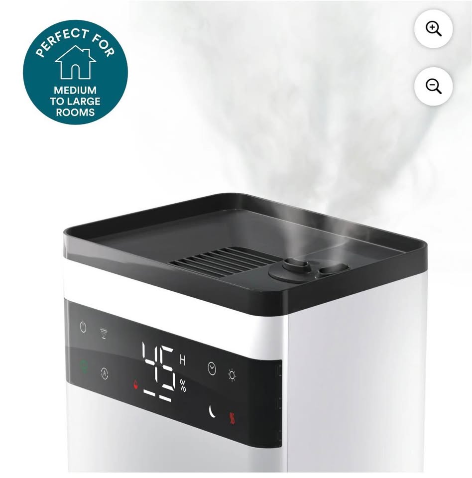 Homedics Premium Warm & Cool Mist Ultrasonic Topfill Humidifier, 58 Hour Runtime