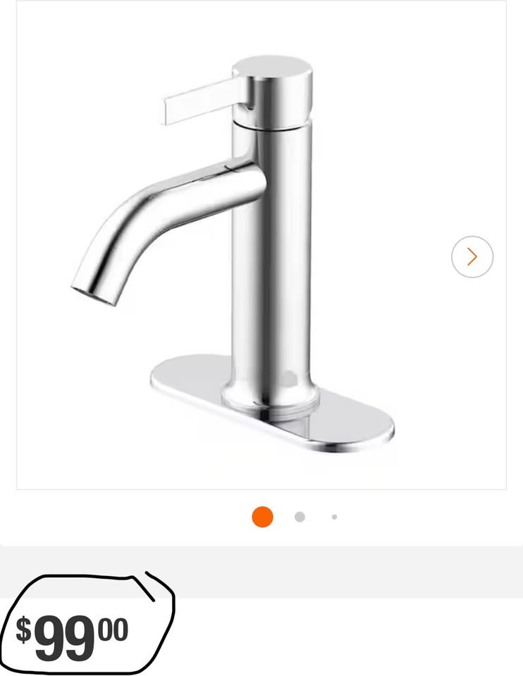 Glacier Bay Ryden Bathroom Faucet Chrome Single-Handle Single-Hole