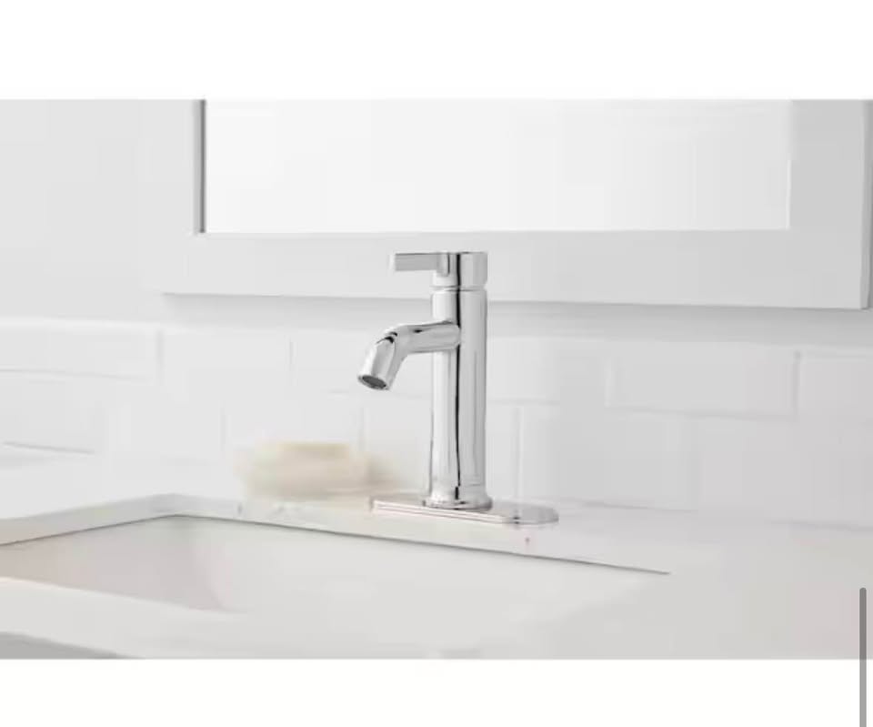 Glacier Bay Ryden Bathroom Faucet Chrome Single-Handle Single-Hole