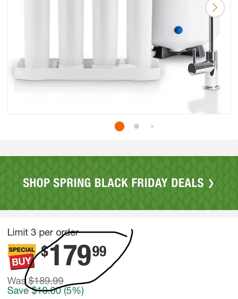 Premier Series 75 GPD RO Water Filter System w/ Chrome Faucet