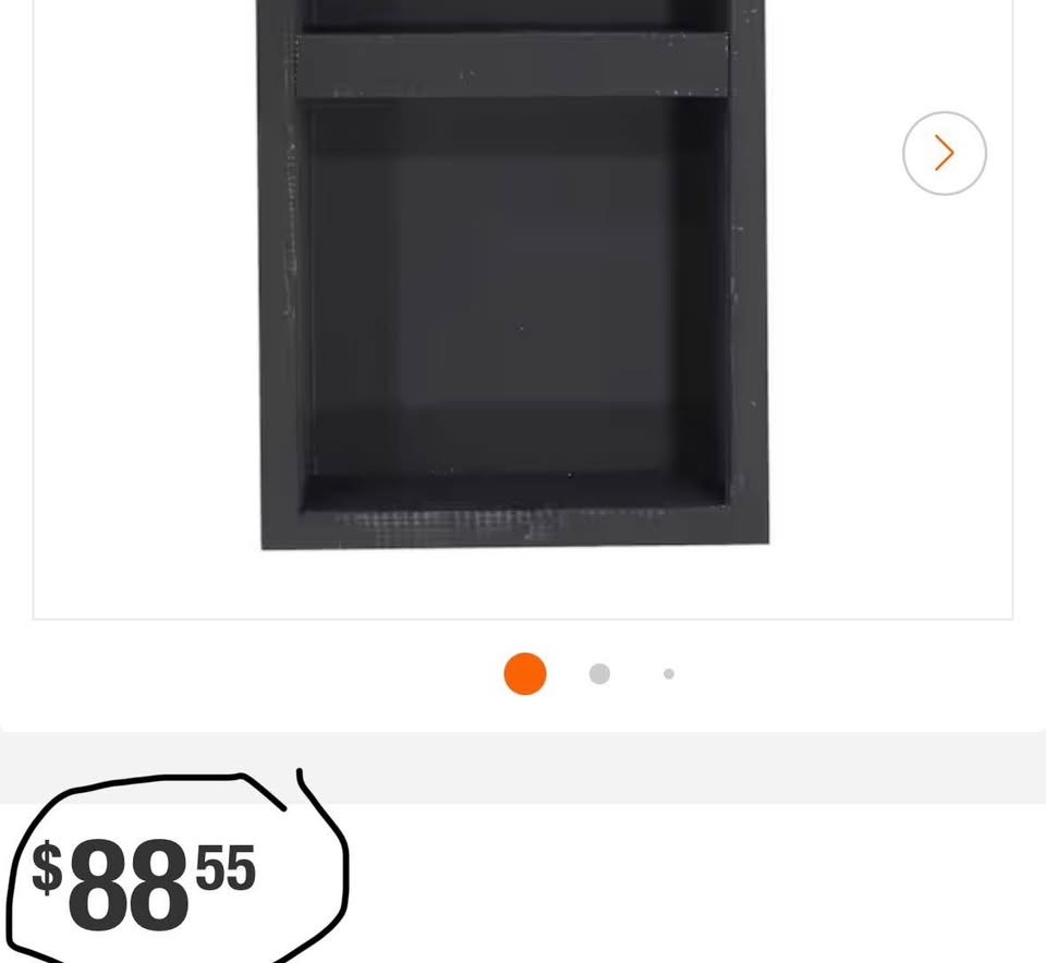 Everbilt Watershield Shower Niche w/ Adjustable Shelf 13.25”x21.25” x3.5”