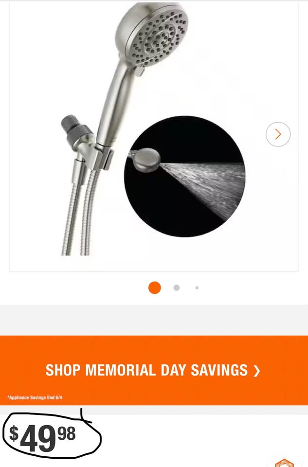 Delta ProClean 6-Spray Handheld Shower Head Brushed Nickel 1.75 GPM