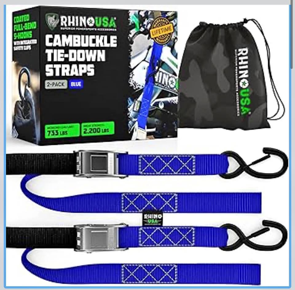Rhino USA Motorcycle Tie Down Straps