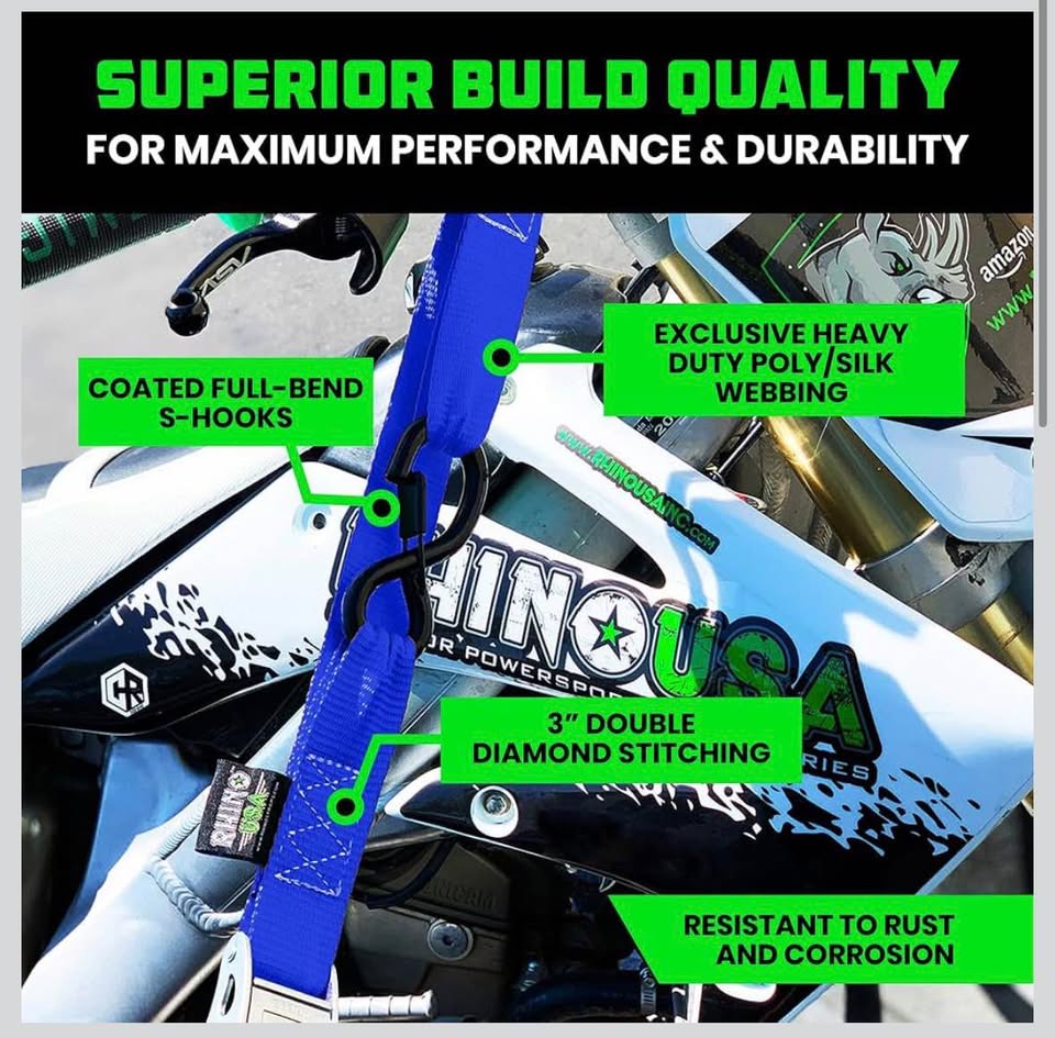 Rhino USA Motorcycle Tie Down Straps